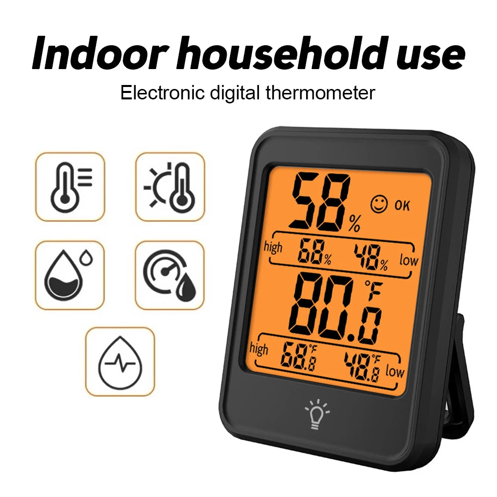Digital Thermometer & Hygrometer (LCD Display)