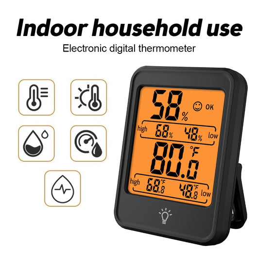 Digital Thermometer & Hygrometer (LCD Display)