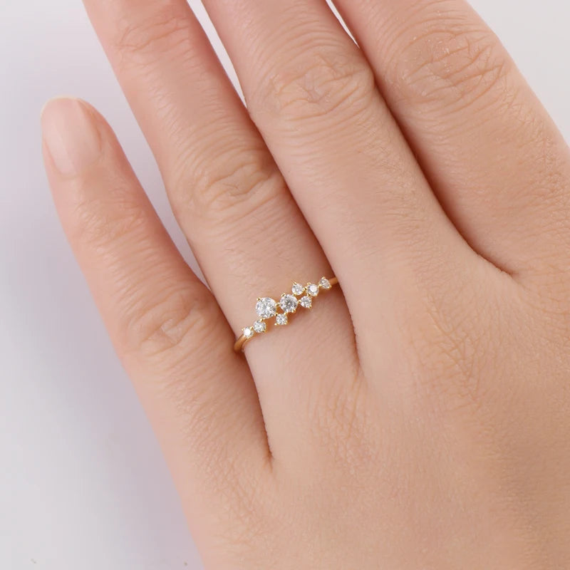3mm&2.5mm&1.8mm&1.6mm Round Moissanite Diamond Rings for Women 2024 Silver 925 Original Certified Charm Accesories Fine Jewelry