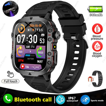 Men's Smartwatch with Flashlight & Bluetooth Calling