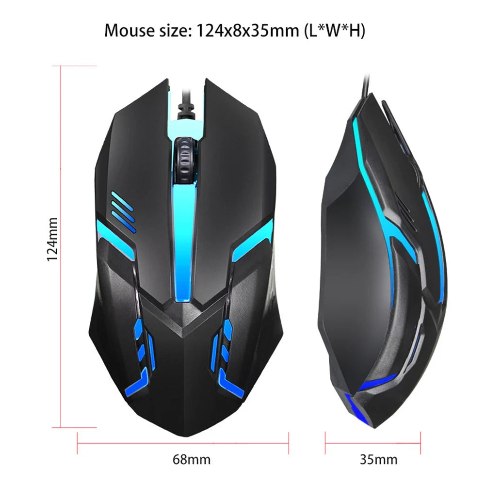 E-Sports LED Gaming Mouse – 5000 DPI USB Wired