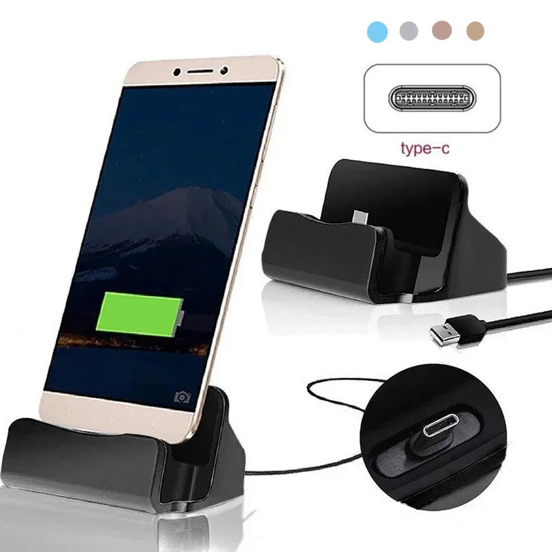 USB-C Desk Dock Charging Stand – iPhone & Samsung