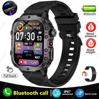 Men's Smartwatch with Flashlight & Bluetooth Calling