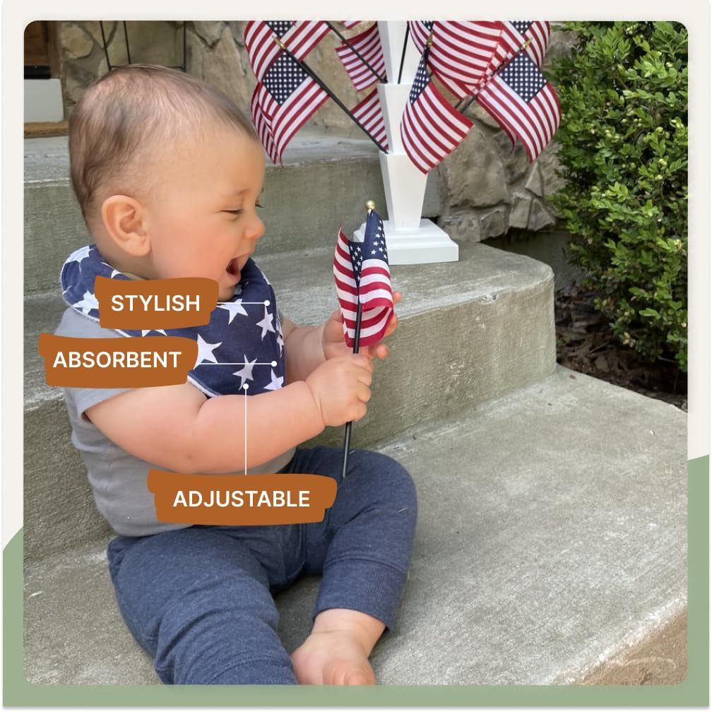 Parker Baby Bandana Drool Bibs 4 Pack Baby Bibs for Boys, Girls, Unisex