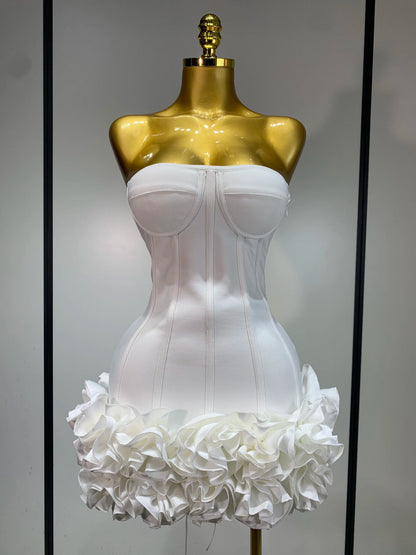 Floral Strapless 2-Piece Bodycon Mini Bandage Dress