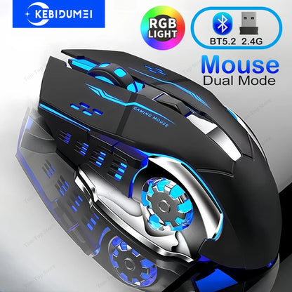 RGB Wireless Gaming Mouse – Bluetooth 5.2 & 2.4G