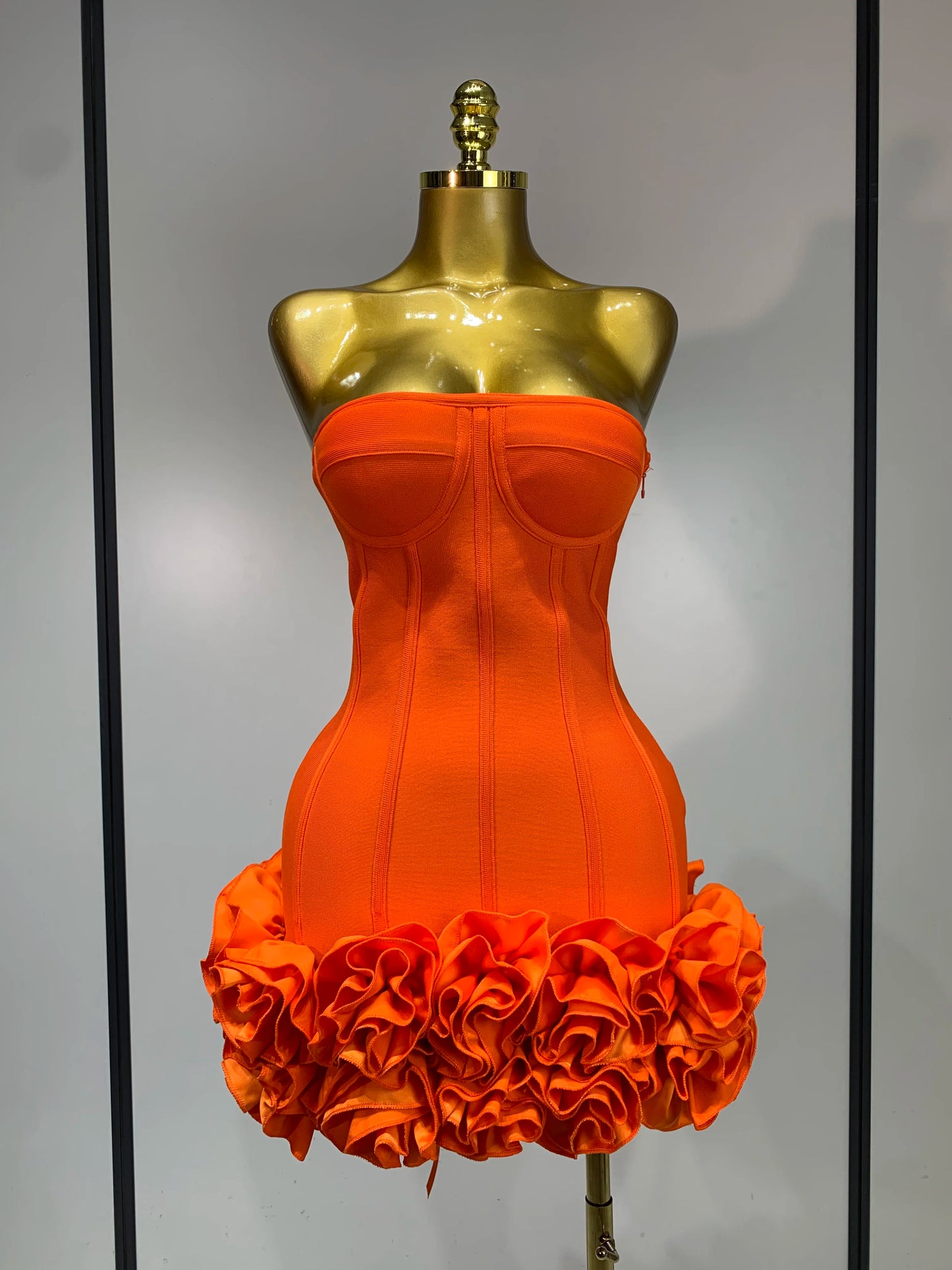 Floral Strapless 2-Piece Bodycon Mini Bandage Dress