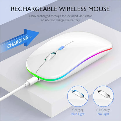 LED RGB Wireless Bluetooth Mouse – Rechargeable & Silent