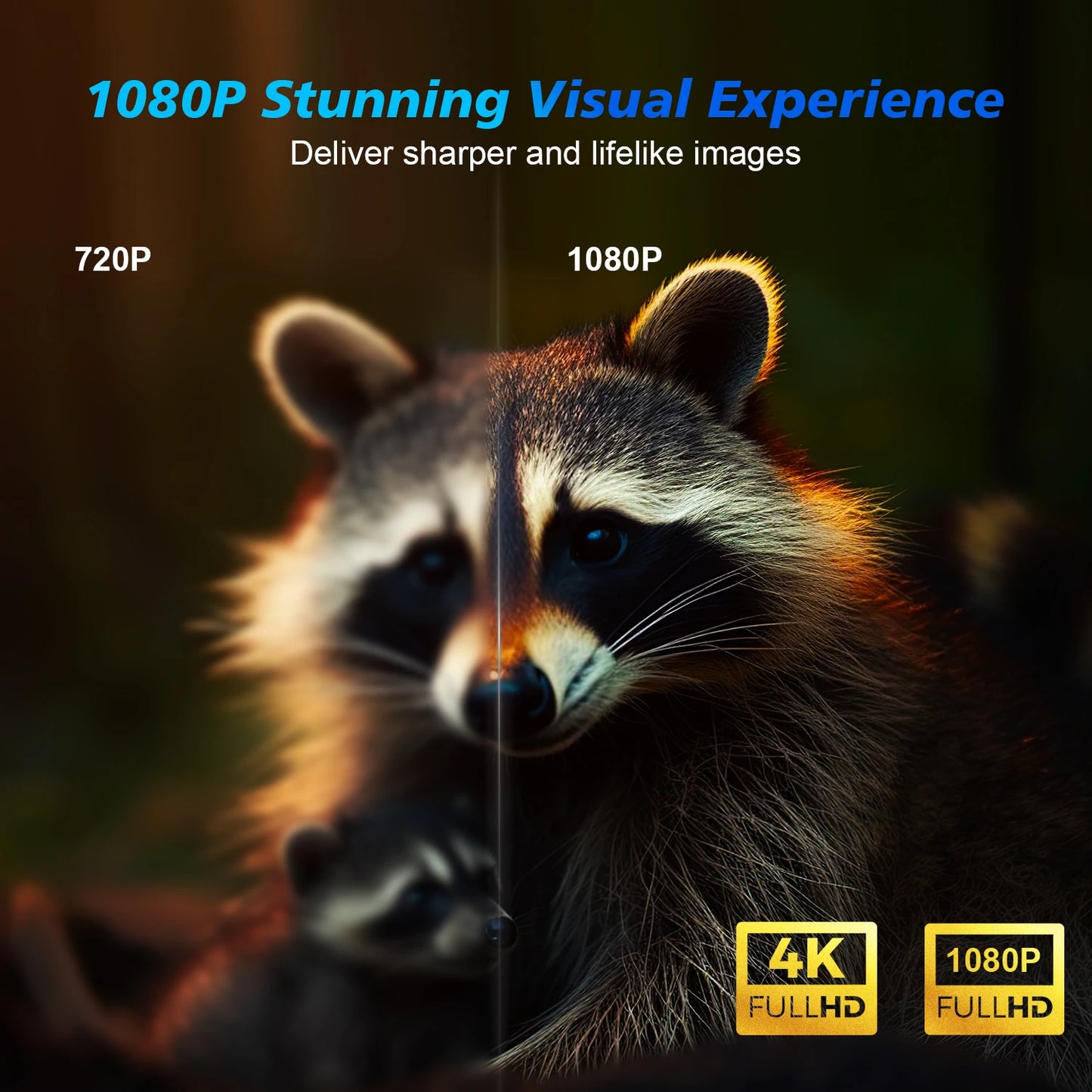 Magcubic 4K Smart Projector – 1080P Full HD, WiFi 6, Voice Control