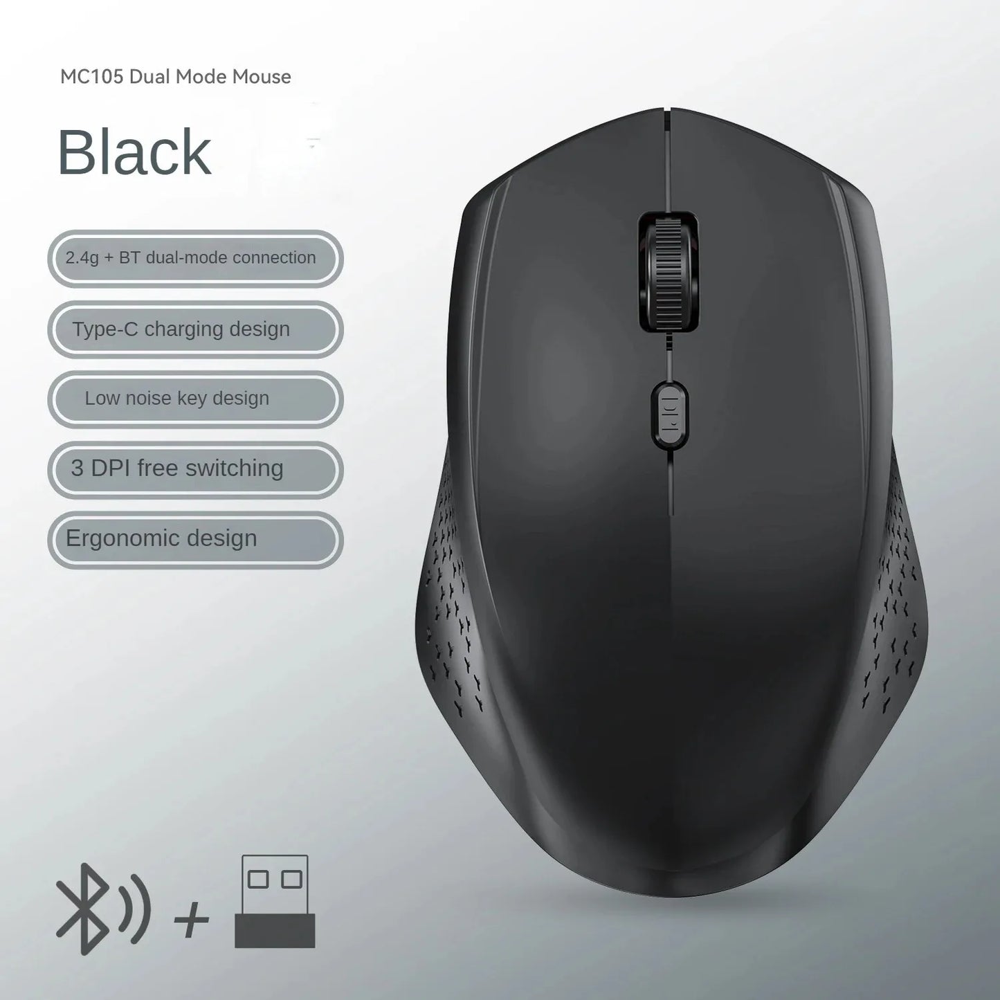 RGB Wireless Gaming Mouse – Bluetooth 5.2 & 2.4G