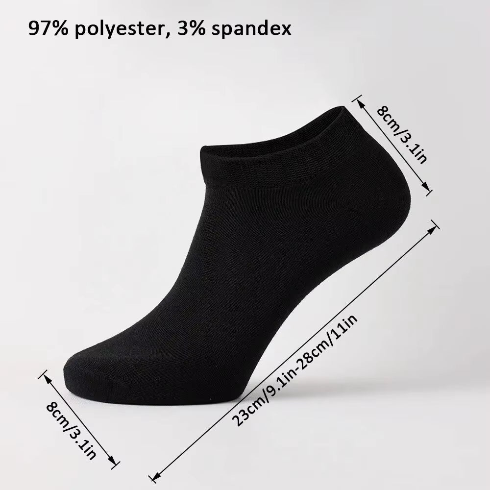 10/20/40 Pairs of Solid Color Socks, Soft and Lightweight Ankle Socks, Casual Boat Socks, Low Cut Ankle Socks