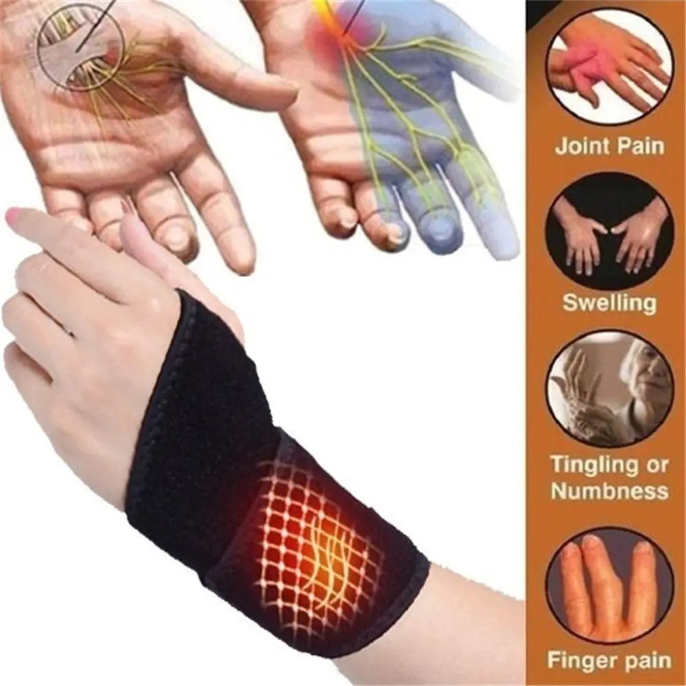 Tourmaline Self-Heating Wrist Brace – Magnetic Therapy
