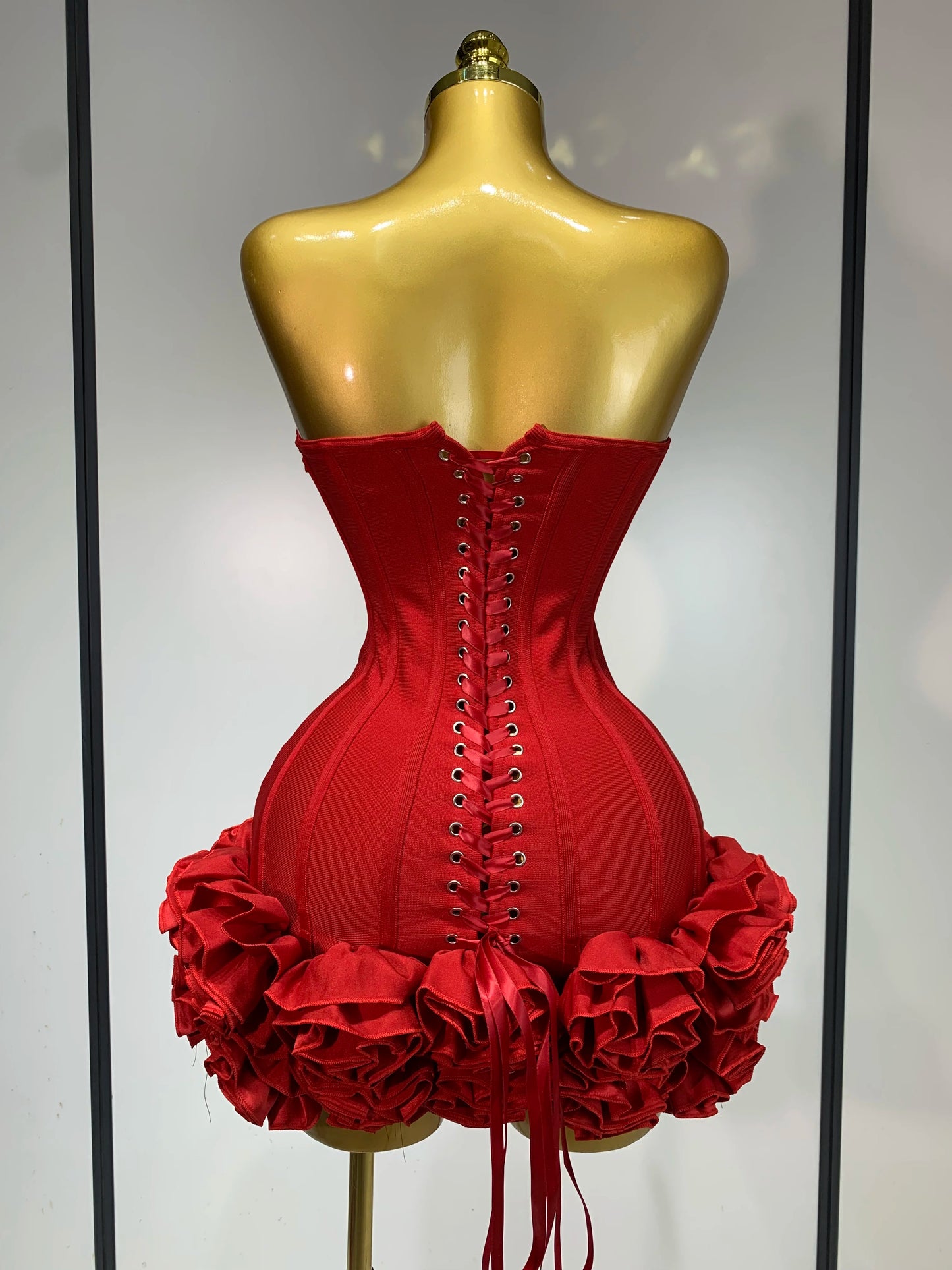 Floral Strapless 2-Piece Bodycon Mini Bandage Dress