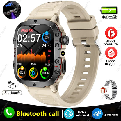 Men's Smartwatch with Flashlight & Bluetooth Calling