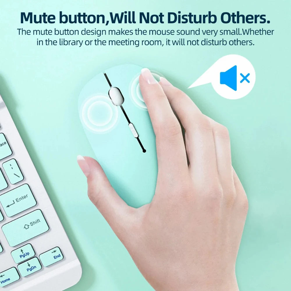 Silent Wireless Bluetooth Mouse – Universal Laptop & Tablet