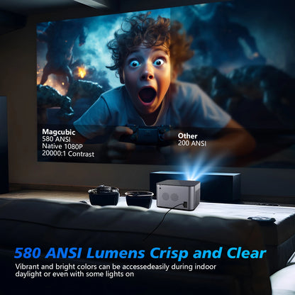 Magcubic 4K Smart Projector – 1080P Full HD, WiFi 6, Voice Control