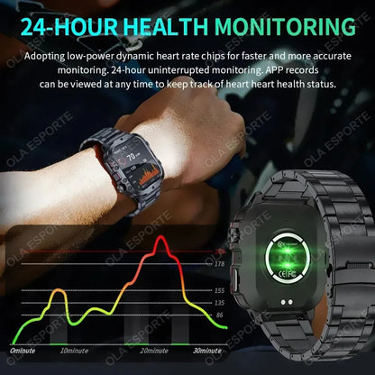 Men's Smartwatch with Flashlight & Bluetooth Calling