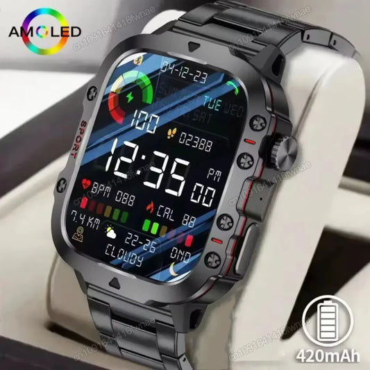 Men's Smartwatch with Flashlight & Bluetooth Calling