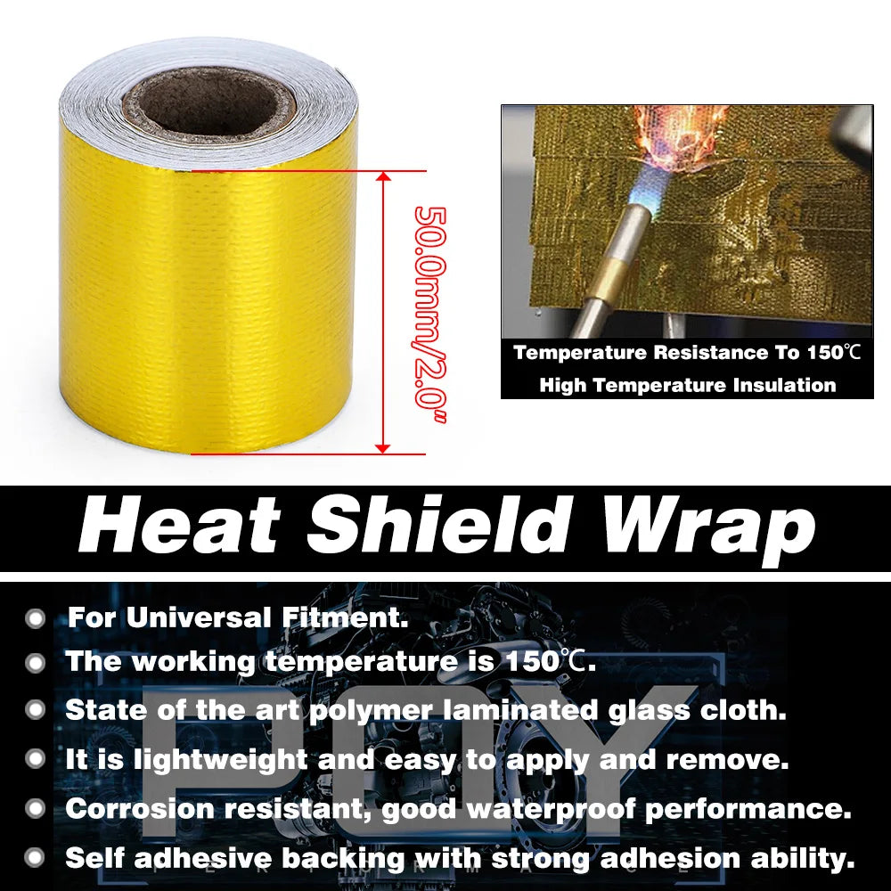 Exhaust Heat Wrap Tape – Car & Motorcycle Turbo Pipe