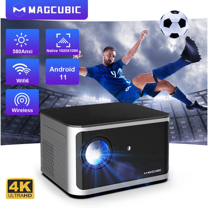 Magcubic 4K Smart Projector – 1080P Full HD, WiFi 6, Voice Control