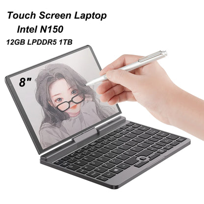 8" Mini Touchscreen Laptop – Intel N95, 12GB RAM, 1TB, Win 11
