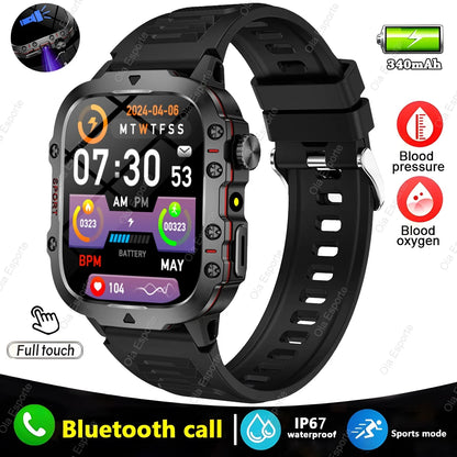 Men's Smartwatch with Flashlight & Bluetooth Calling