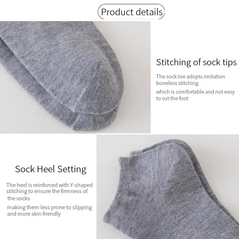 10/20/40 Pairs of Solid Color Socks, Soft and Lightweight Ankle Socks, Casual Boat Socks, Low Cut Ankle Socks