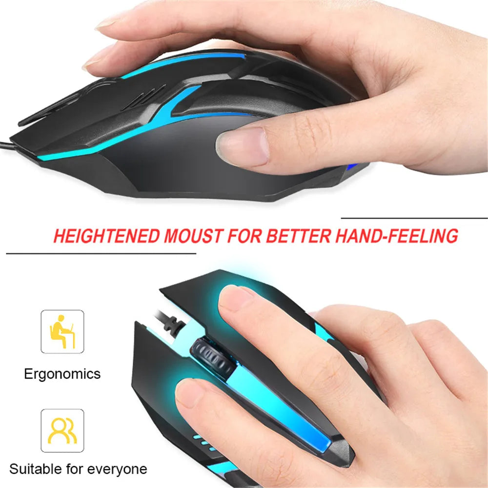 E-Sports LED Gaming Mouse – 5000 DPI USB Wired