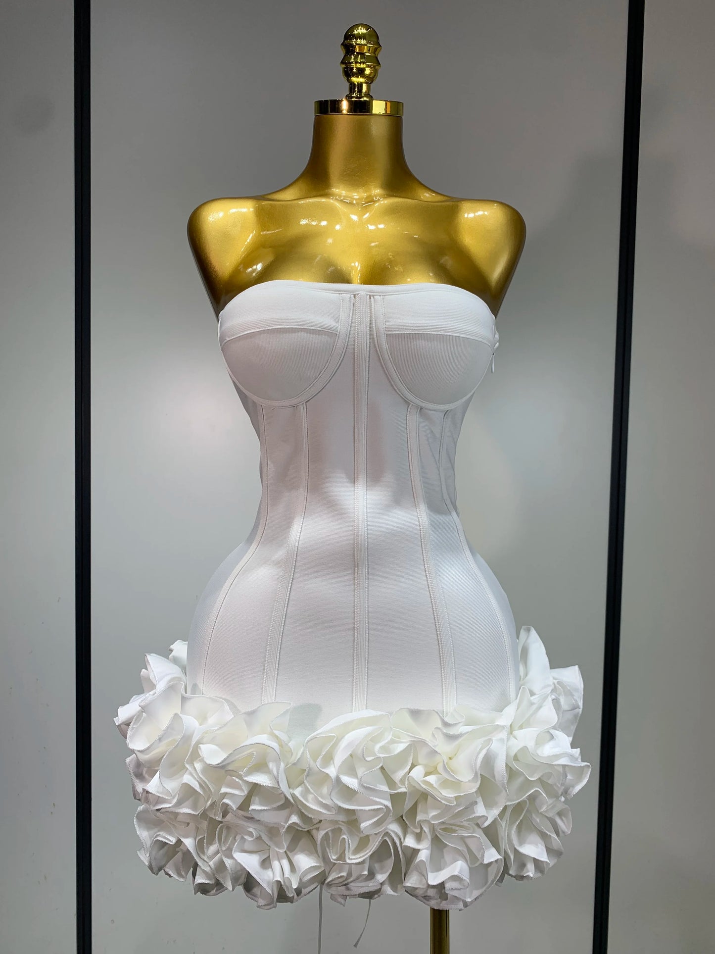 Floral Strapless 2-Piece Bodycon Mini Bandage Dress