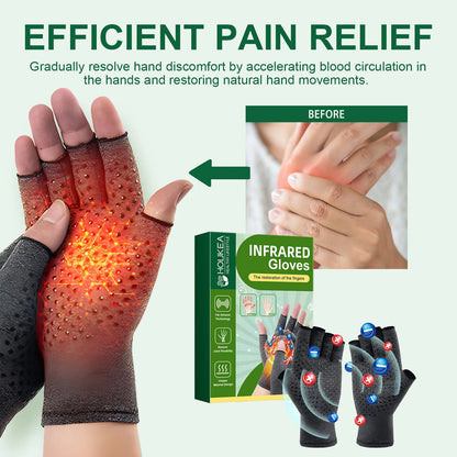 Compression Arthritis Gloves – Half Finger Wrist Support